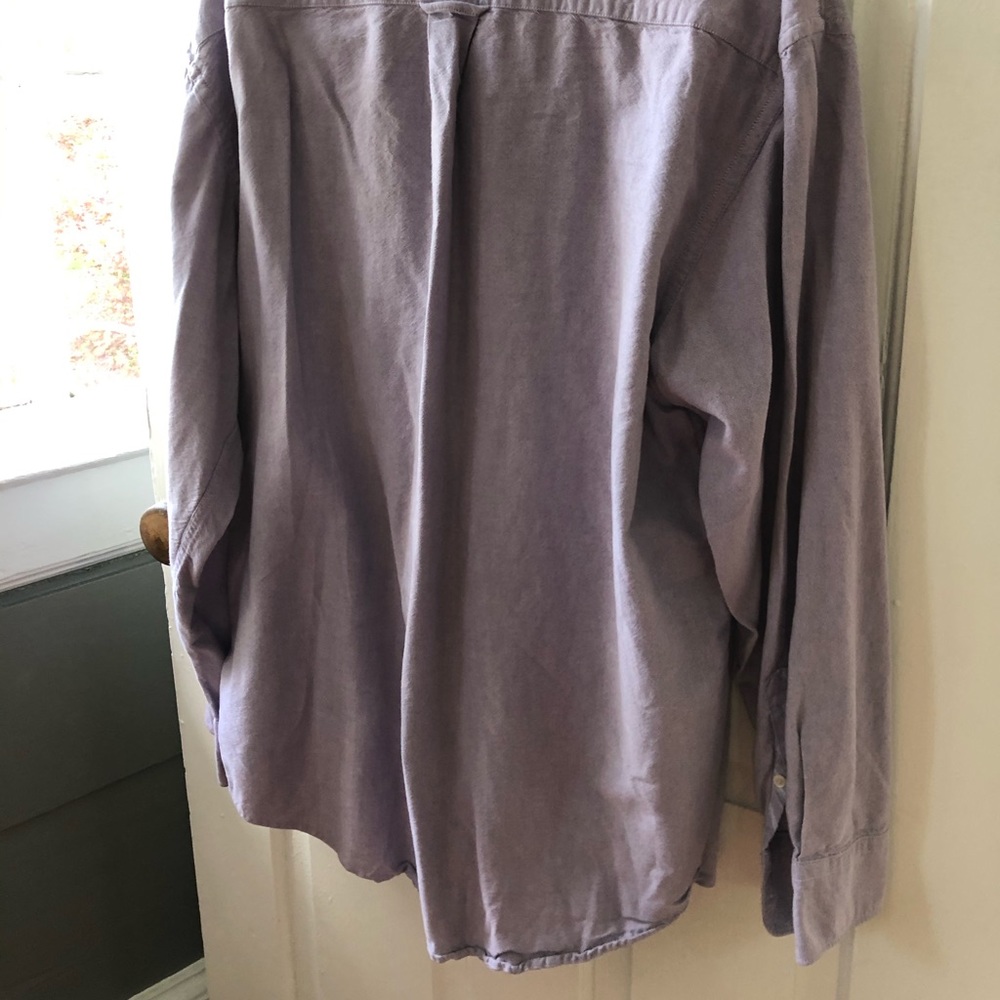 Izod men’s button down dress shirt Lavender Large - Picture 4 of 5